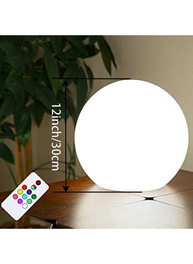 Generic shumi Solar Ball Light-12inch LED Outdoor Table Lamp, 10 RGB Colors and Dimmable Globe Light with Remote, Decor for Nursery Patio Garden Yard Beach Pathway - Image 2