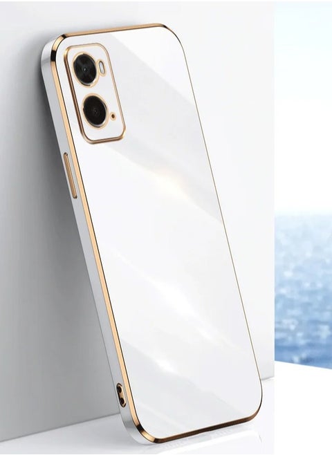 Compatible with Oppo A96 Case Silicone, Shockproof Accessories Oppo A96 Phone Case Slim Protective Case (White)