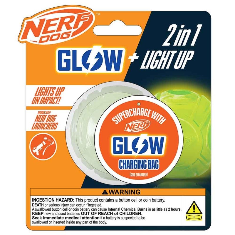 NERF 2.5in TPR Lightning LED Glow Ball - No Color - Image 1