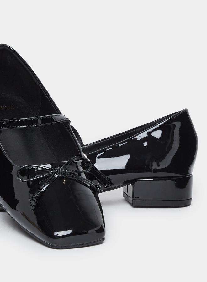 ستايلي حذاء ماري جين ستيلو جلد لامع أسود - Image 3