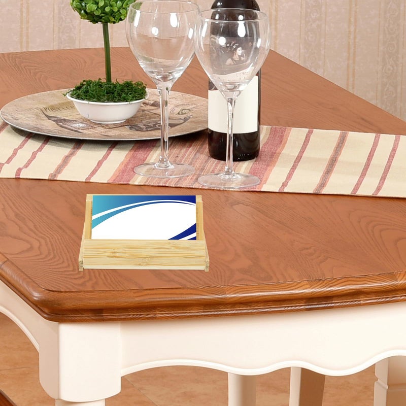 Portable Business Card Holder ID Card Storage Box for Office Desk Low Profile Design - Image 5