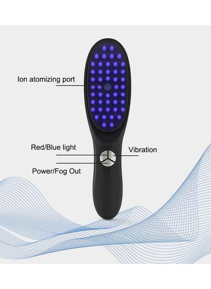 Yameem 2-in-1 Electric Scalp Massage Brush and Applicator Bottle, 3 Modes Vibration Massage Comb, Scalp Massager with Red and Blue Light for Scalp Care - Image 3