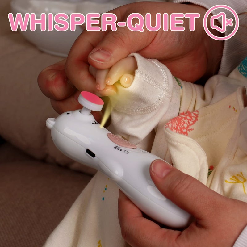 haakaa Electric Nail Trimmer Replacement Pads Baby Nail Trimmer Heads Compatible with All haakaa Nail Trimmers, Suitable for 0-3 Months, Pink - Image 4