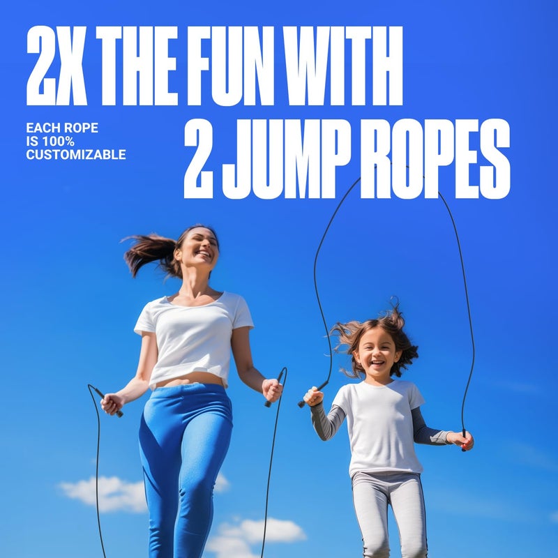 sportbit Adjustable Jump Rope for Fitness and Exercise â€“ Skipping Rope for Cardio, Boxing, and Weight Loss â€“ Speed Rope perfect for Men & Women - Image 2