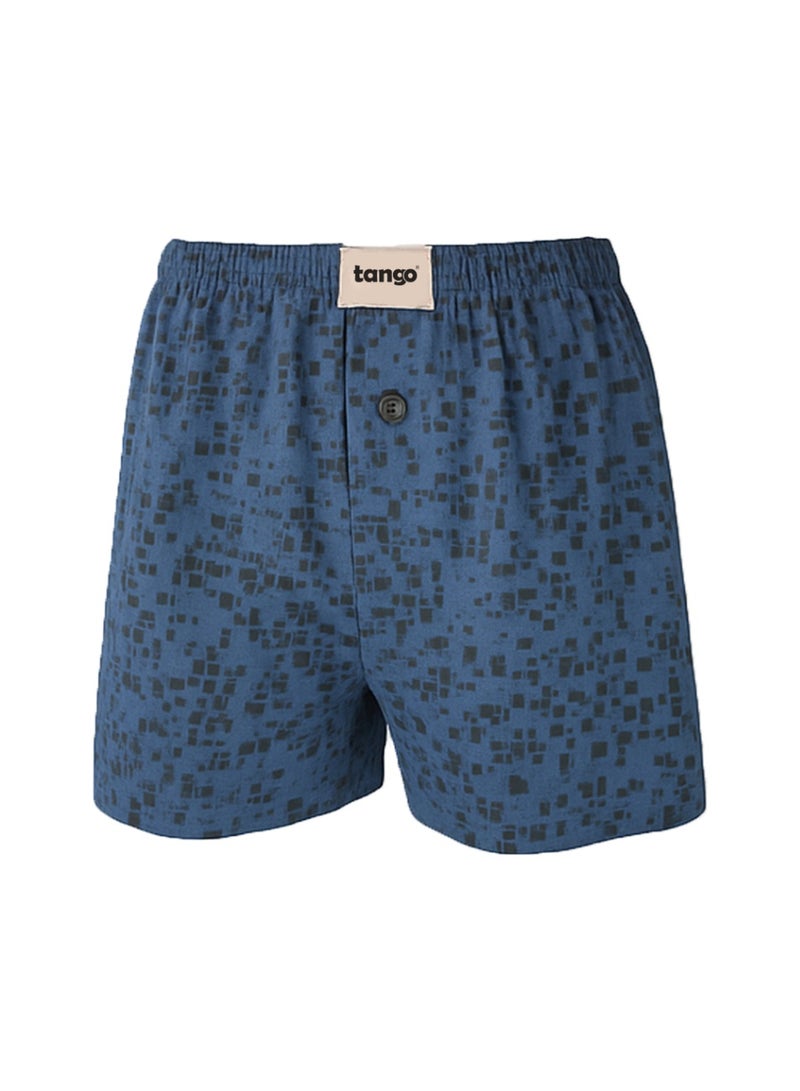 Tango Button Shorts (Pattern) Blue&Black Squares - Image 4