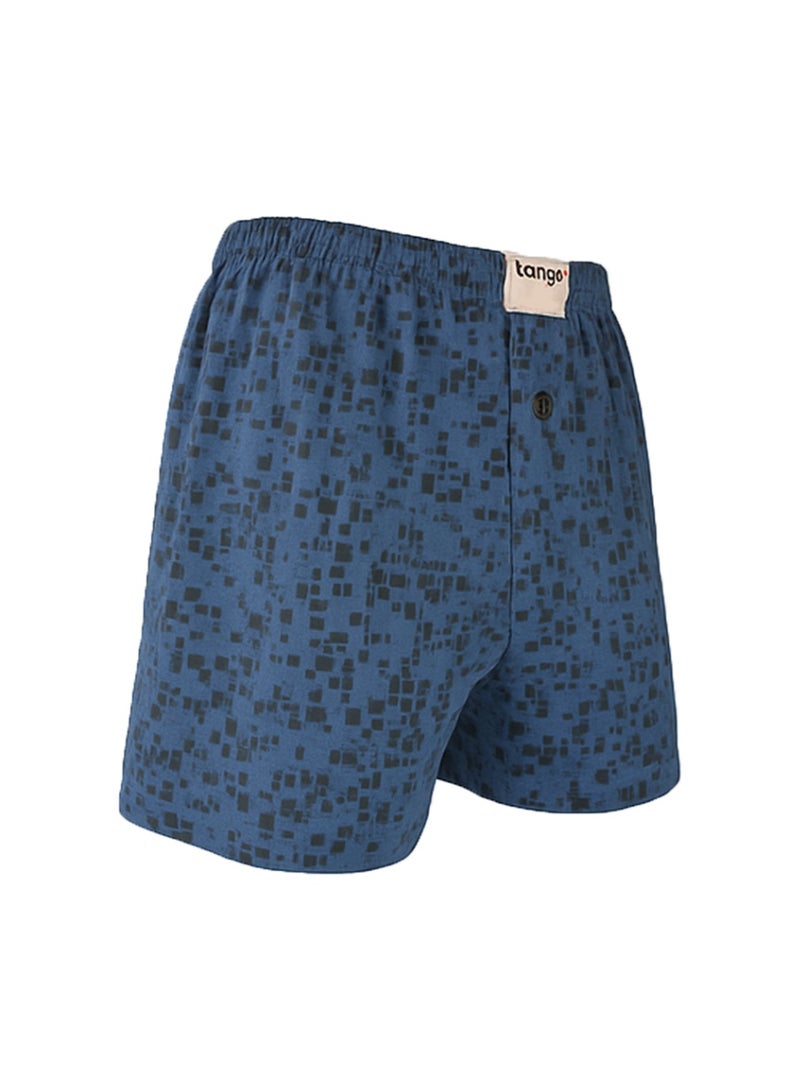 Tango Button Shorts (Pattern) Blue&Black Squares - Image 3