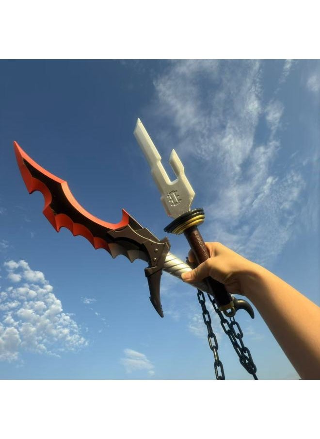 I Upgrade Cosplay Props Weapons Pu Soft Rubber Material Does Not Open The Blade Knight Killer 60 Children's Toys-Size:60cm Red Knight Sword
