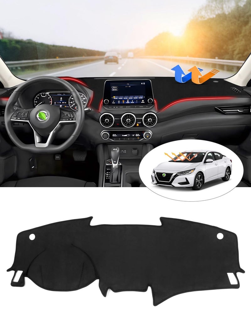Cartist Dashboard Cover Custom Fit for Nissan Sentra 2020 2021 2022 2023 2024 2025 2026 Accessories Dash Cover Mat Pad NonSlip Pad Carpet AntiGlare