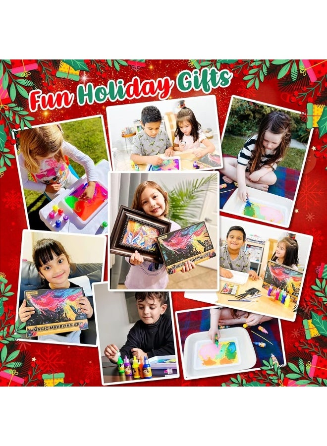 Coodoo Water Marbling Paint for Kids - Arts and Crafts for Girls & Boys Crafts Kits Ideal Gifts for Kids Age 3-5 4-8 8-12 - Image 5