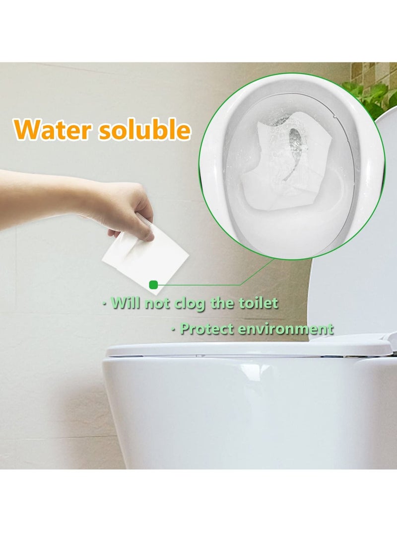 KASTWAVE 100 Pcs Toilet Seat Covers Disposable,Flushable Portable Travel Toilet Seat Paper Cover for Adults,Kids Potty Training,Travel,10 Individually Packing - Image 5