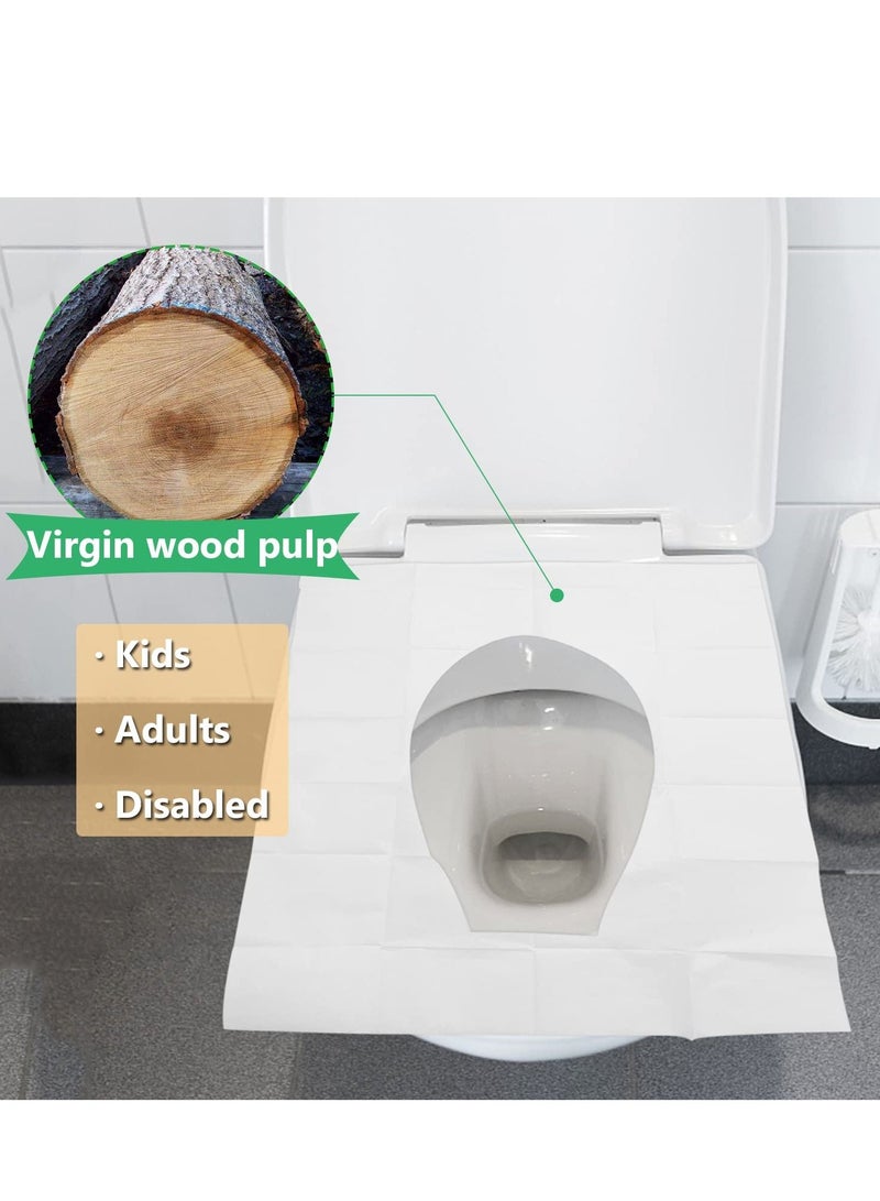 KASTWAVE 100 Pcs Toilet Seat Covers Disposable,Flushable Portable Travel Toilet Seat Paper Cover for Adults,Kids Potty Training,Travel,10 Individually Packing - Image 2