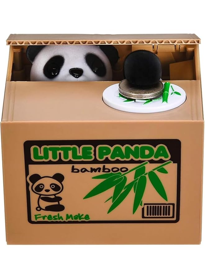 erorex Panda Stealing Money Bank Piggy Bank For Kids Coin Bank For Money Saving Automatic Stealing Money With English Speaking Creative Gift - Image 1
