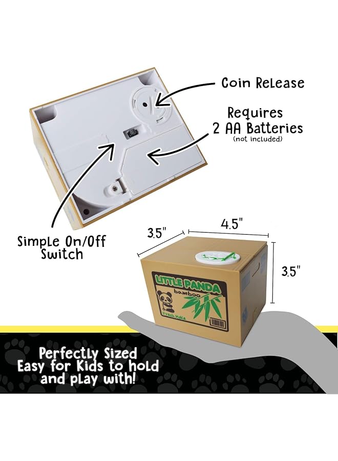 erorex Panda Stealing Money Bank Piggy Bank For Kids Coin Bank For Money Saving Automatic Stealing Money With English Speaking Creative Gift - Image 3