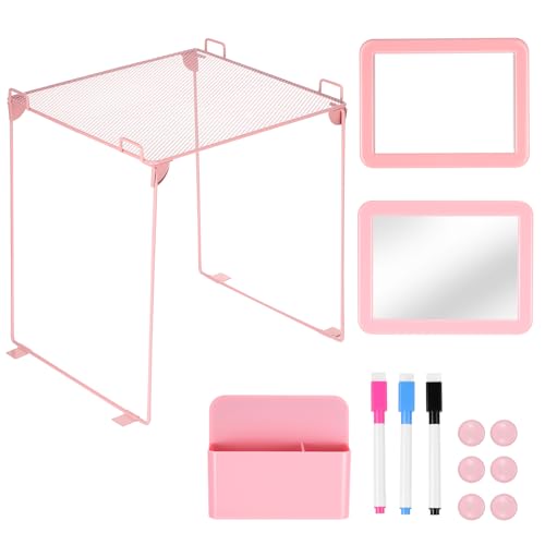 abcGoodefg Pink Locker Accessories Cute Locker Organizer Shelf Locker Decorations for Girls for School Locker with Magnetic Locker Mirror and Whiteboard Magnetic Pen Holder - Image 1