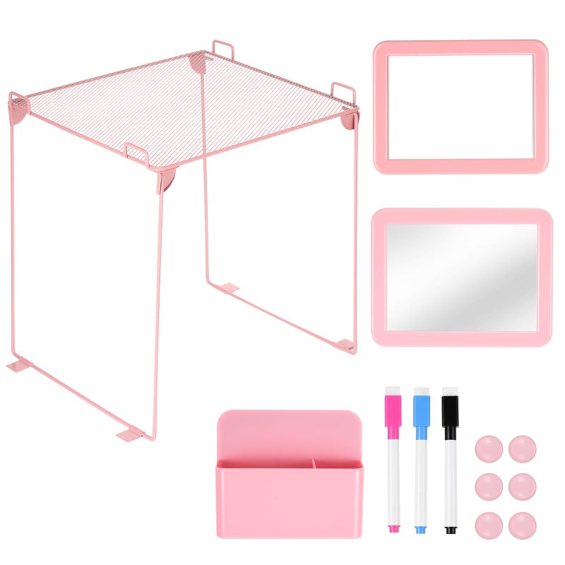 abcGoodefg Pink Locker Accessories Cute Locker Organizer Shelf Locker Decorations for Girls for School Locker with Magnetic Locker Mirror and Whiteboard Magnetic Pen Holder - Image 2