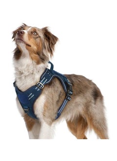 Rabbitgoo Tactical Dog Harness No Pull, Military Dog Vest Harness with Handle & Molle, Easy Control Service Dog Harness for Medium Dogs Training Walking, Adjustable Reflective Pet Harness, Blue, M  - Image 1