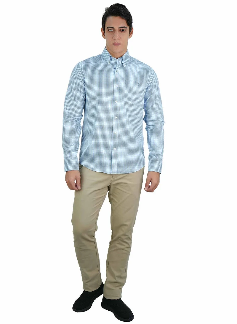 GIORDANO  Men's Wrinkle-Free Long Sleeve Cotton Oxford Shirt for Men | Best Price UAE