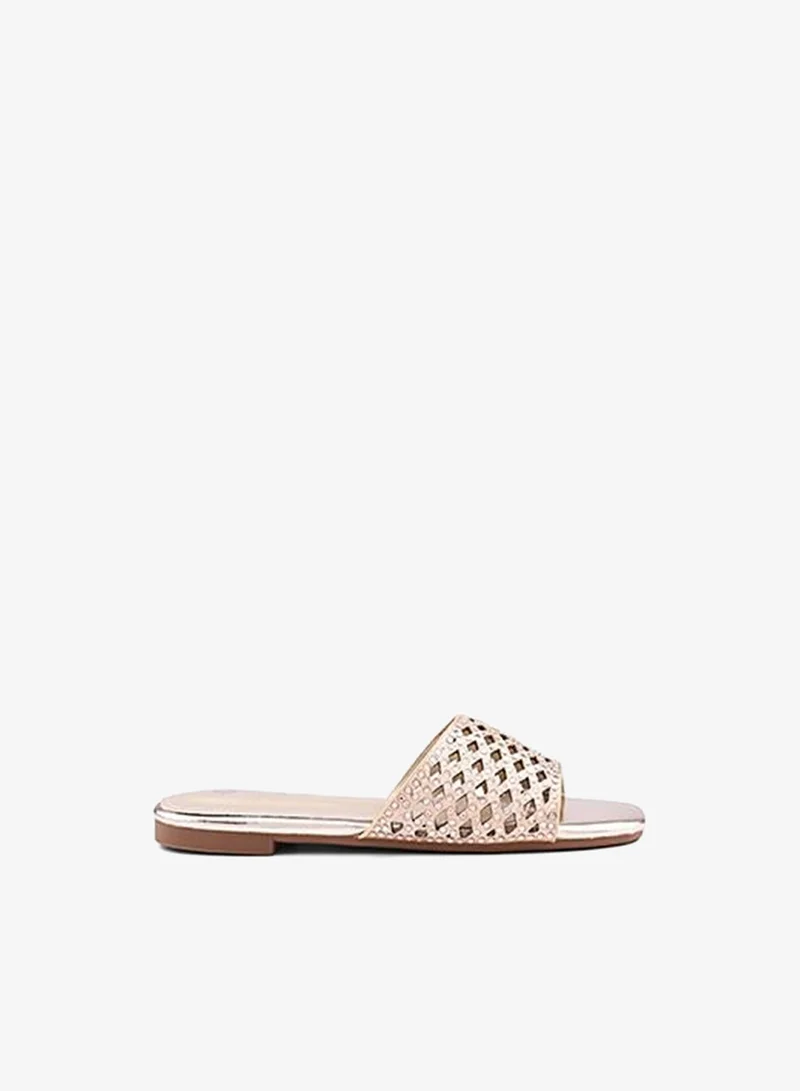 Cuple Girls Embellished Flat Slides