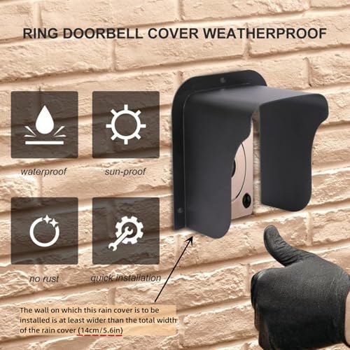 Funnytek Waterproof Video Doorbell Cover Anti-Glare Doorbell Rain Cover Large Size Camera Doorbell Cover for Video Doorbell, Fingerprint Lock, Camera Doorbell (Type-B) - Image 3