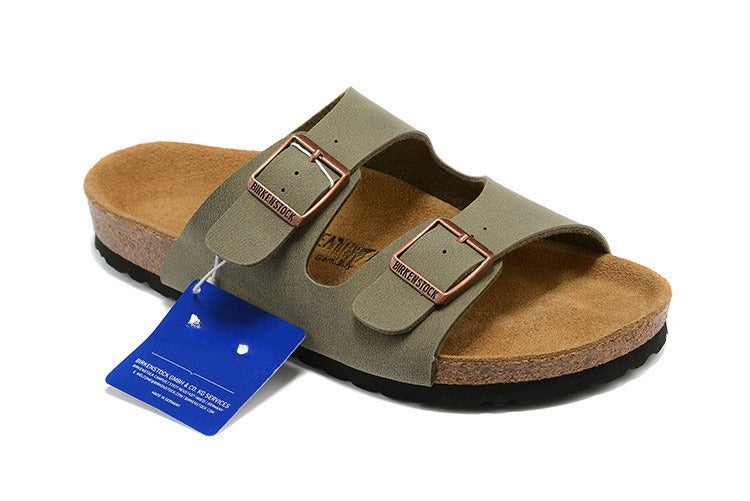 Birken Arizona Unisex Cork Sole Outdoor Closed-Toe Half-Slip Sandals EVA