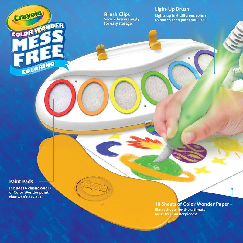Crayola Color Wonder Magic Light Brush, Mess Free Painting Station for Kids, Toddler Toys & Activities, Holiday & Christmas Gifts for Kids, Ages 3+ - Image 4