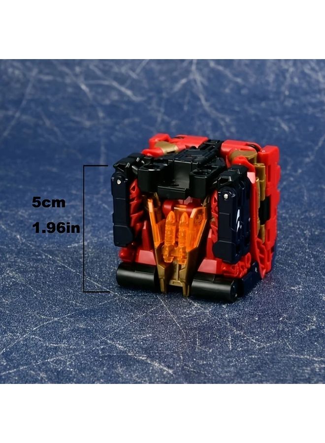 Red Unicorn Steering Beetle Mecha Transformable Toy 3 In 1 Rhinoceros Beetle Fighter Jet Square With Storage Box - Image 2