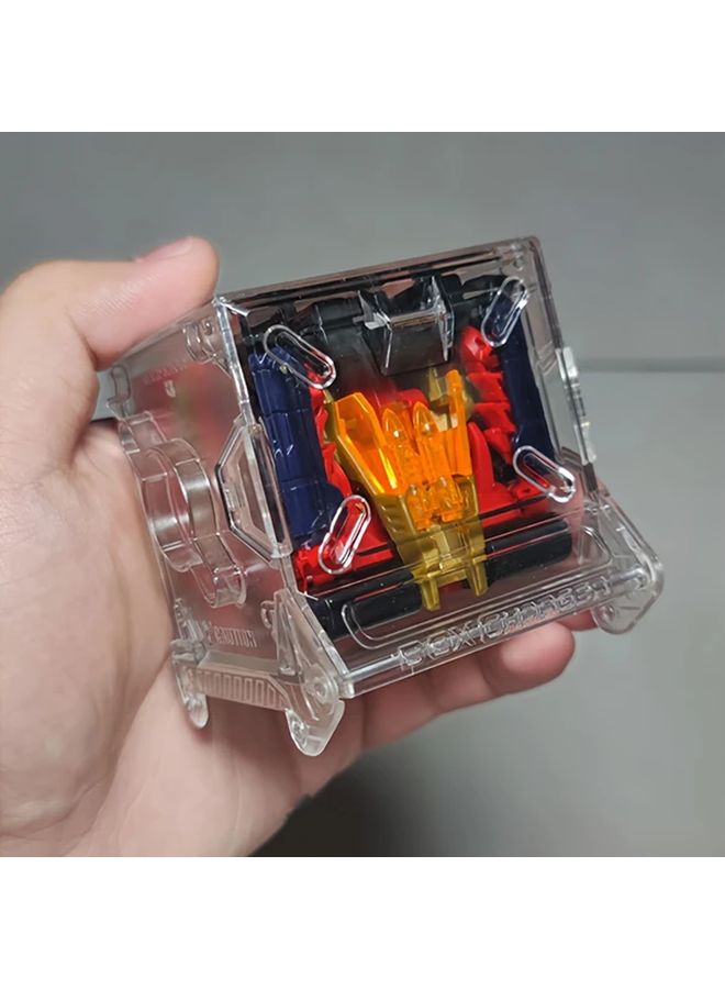 Red Unicorn Steering Beetle Mecha Transformable Toy 3 In 1 Rhinoceros Beetle Fighter Jet Square With Storage Box - Image 3