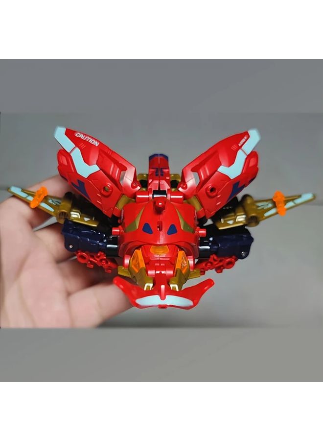 Red Unicorn Steering Beetle Mecha Transformable Toy 3 In 1 Rhinoceros Beetle Fighter Jet Square With Storage Box - Image 5