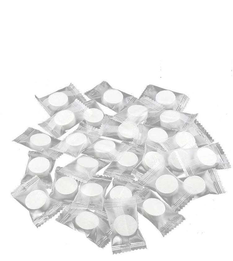 GINNI Magic Tablet Coin Tissue Mini Compressed Cotton Towel, Disposable, Biodegradable and Multi-Purpose Wipes Facial Tissues, Magic Napkin Expands With Water (Pack of 100 Pcs) - Image 1