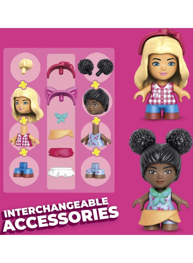 Mega Brands MEGA Barbie Toy Building Set, Farmer's Market With 3 Barbie Micro-Dolls, 4 Barbie Pets and Accessories, Easy To Build Set For Ages 4 and Up - Image 4