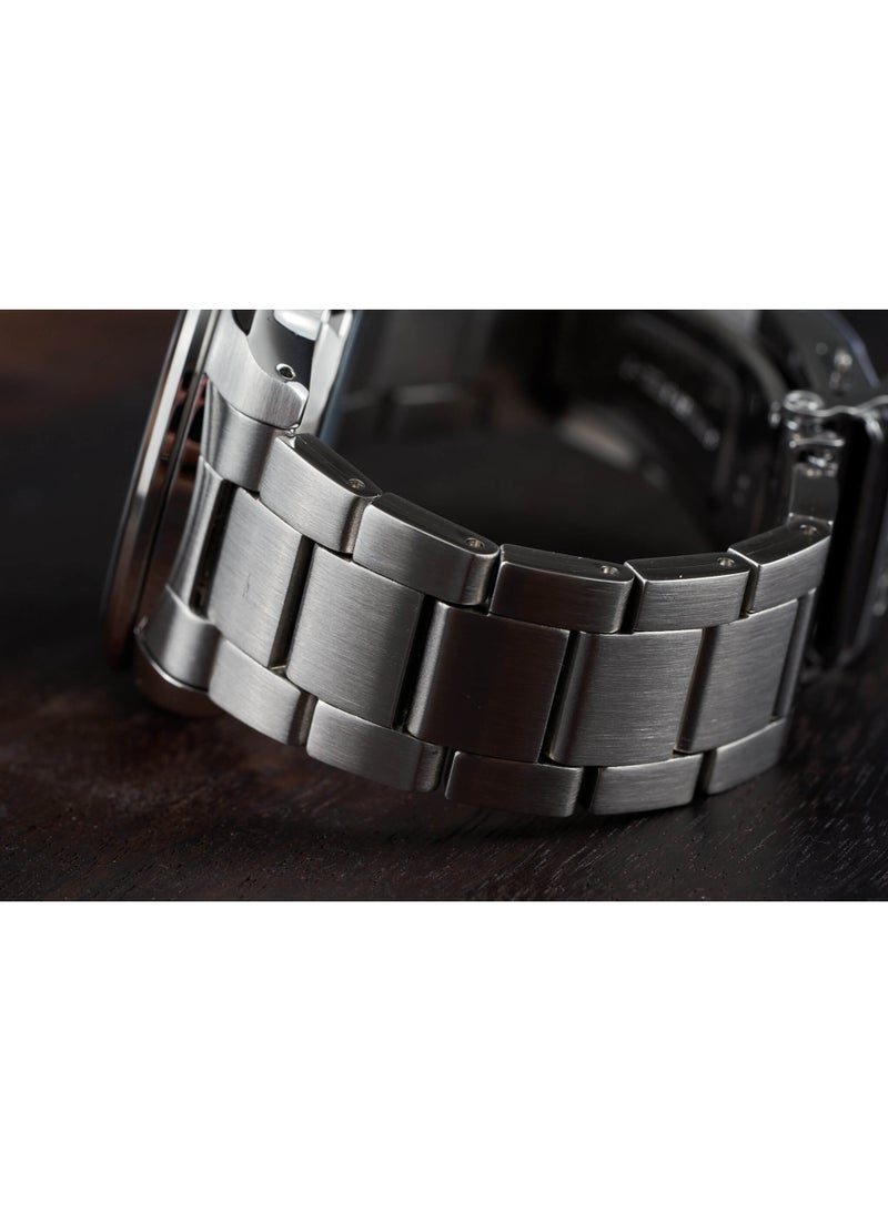 Seiko ساعة سيكو 5 سبورت الأوتوماتيكية SRPE55K1، 40 مم قرص أسود، سوار من الفولاذ المقاوم للصدأ، مقاومة للماء حتى 100 م - Image 4