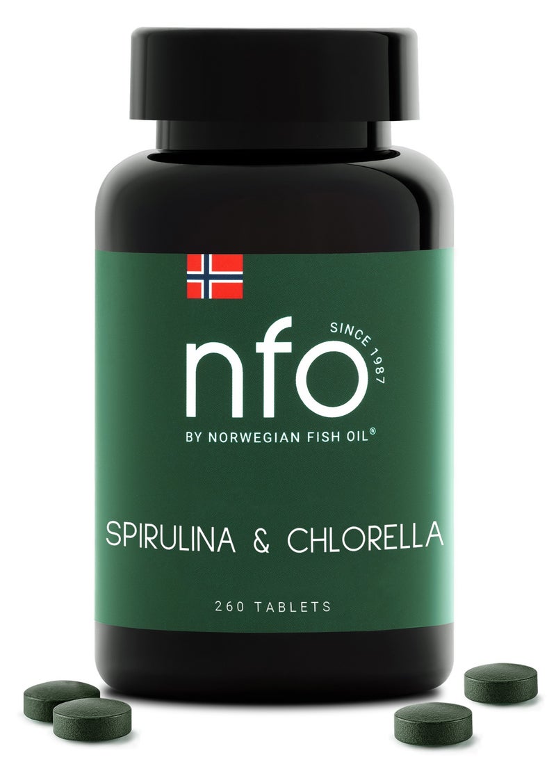 NFO NFO SPIRULINA & CHLORELLA [260 Tablets]  - Image 1