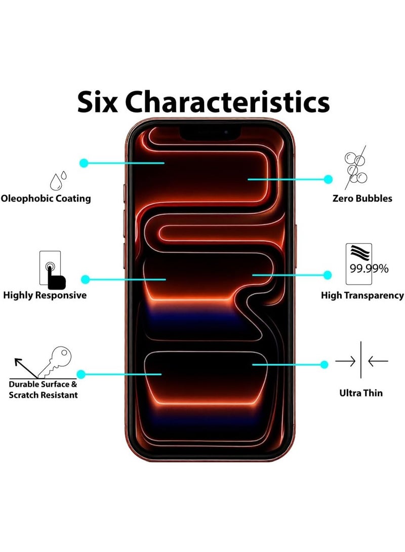 كايسلز واقي شاشة من الزجاج المقوى لهاتف ايفون 17 برو ماكس مقاس 6.9 بوصة - شفاف للغاية ومقاوم للخدش وواقي شاشة شفاف عالي الدقة (شفاف) - Image 2