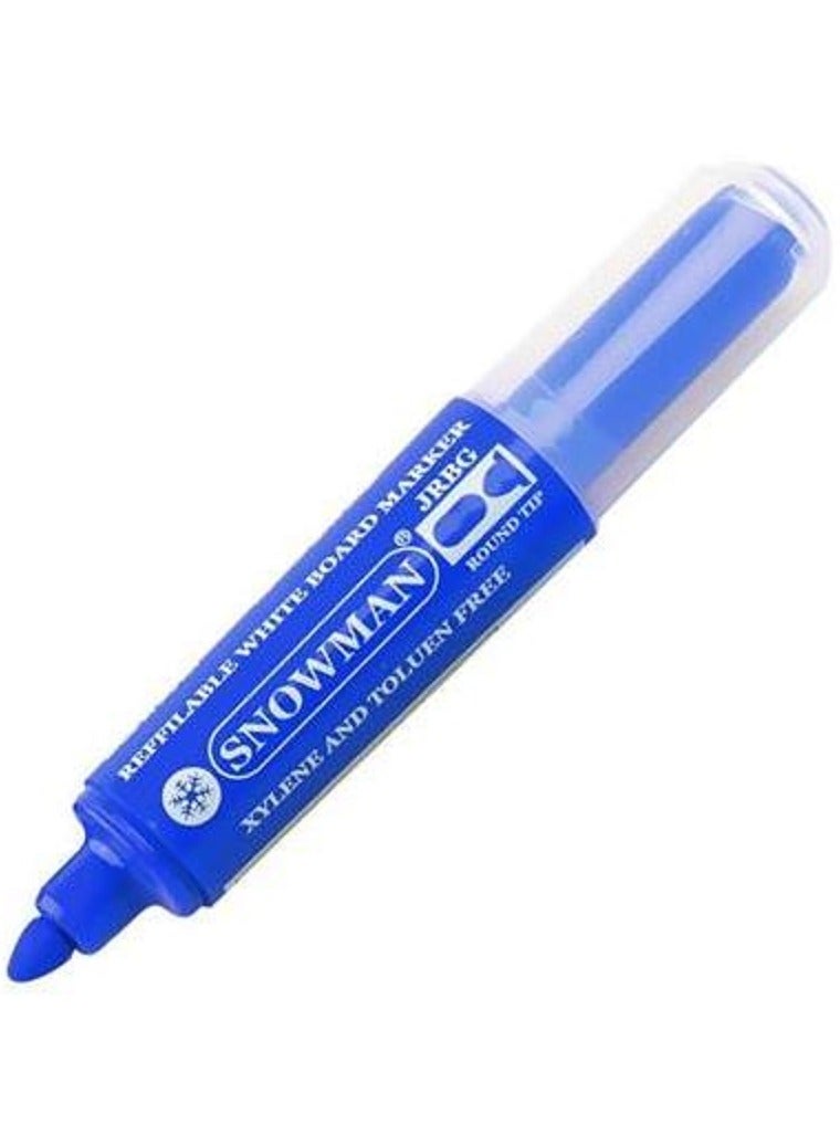 Snowman Blue whiteboard pen with rounded tip + spare parts - Image 3