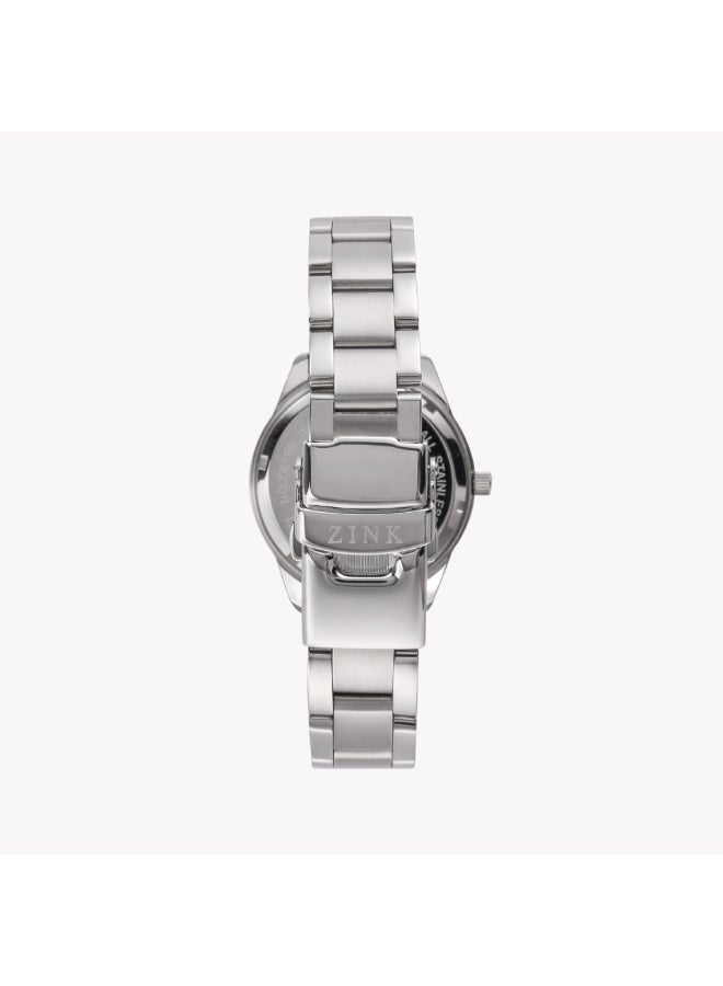 زنك ساعة زينك النسائية الفولاذية الفضية التناظرية | ZK128L1SS-16 - Image 4