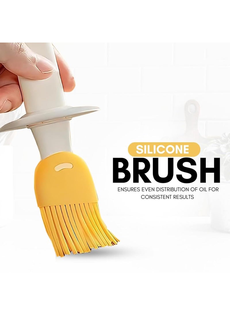 BUSA Busa Plastic Oil Dispenser with Cute Duck Silicone Brush, Transparent Oil Bottle Ideal for Storing & Pouring Liquids, Refined Oils, Olive Oil, Vinegar - Multicolor (Duck Oil Dispenser)  - Image 4