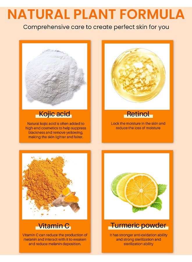 CARVENCHY Kojic Acid Soap Turmeric Bar, Anti-Acne Dark Spot Corrector Soap, Brightning Deep Cleansing Face And Body Turmeric Soap, Tretinoin Soap, Acne Facial Turmeric Kojic Acid Soap Bar - Image 2