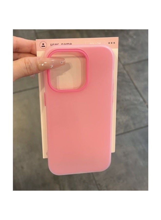 NIBEMINENT Skin Feel Jelly Shell Protective TPU Case Cover For iPhone 17 Air, Pink