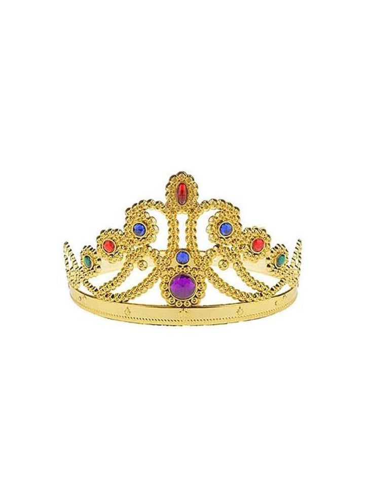 Party Time Adjustable Gold Plastic Princess Crown