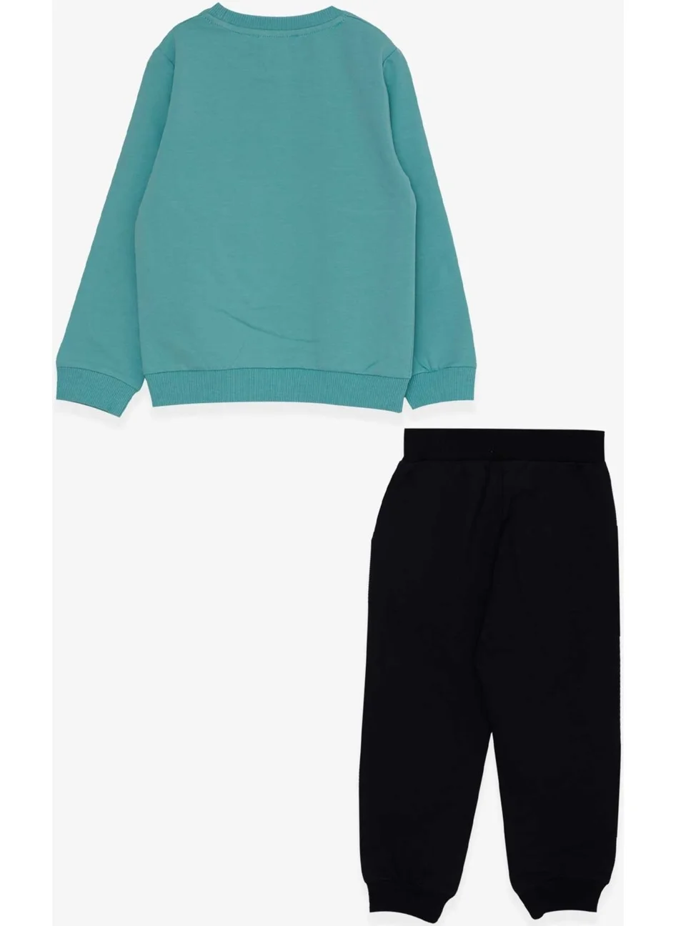 Breeze Boys Tracksuit Set Dj Monkey Printed Mint Green (1.5-4 Years)