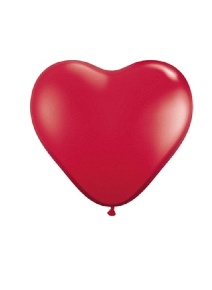 Qualatex Ruby Red 6in Heart Shape Ltx Bln 100CT 