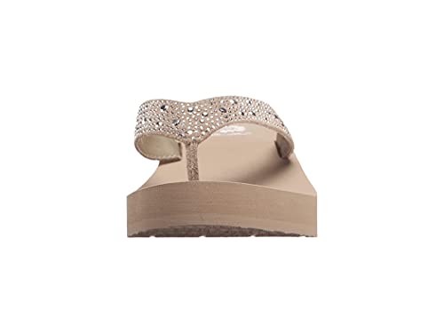Yellow Box womens Africa Wedge Flip Flop, Taupe, 9 US - Image 4