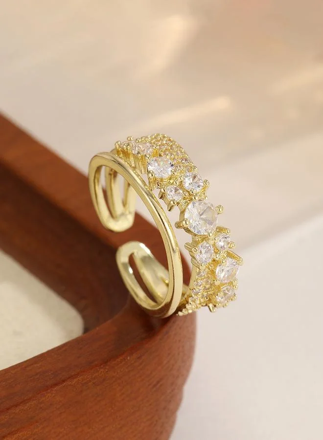 Gold Tone Embellished Ring