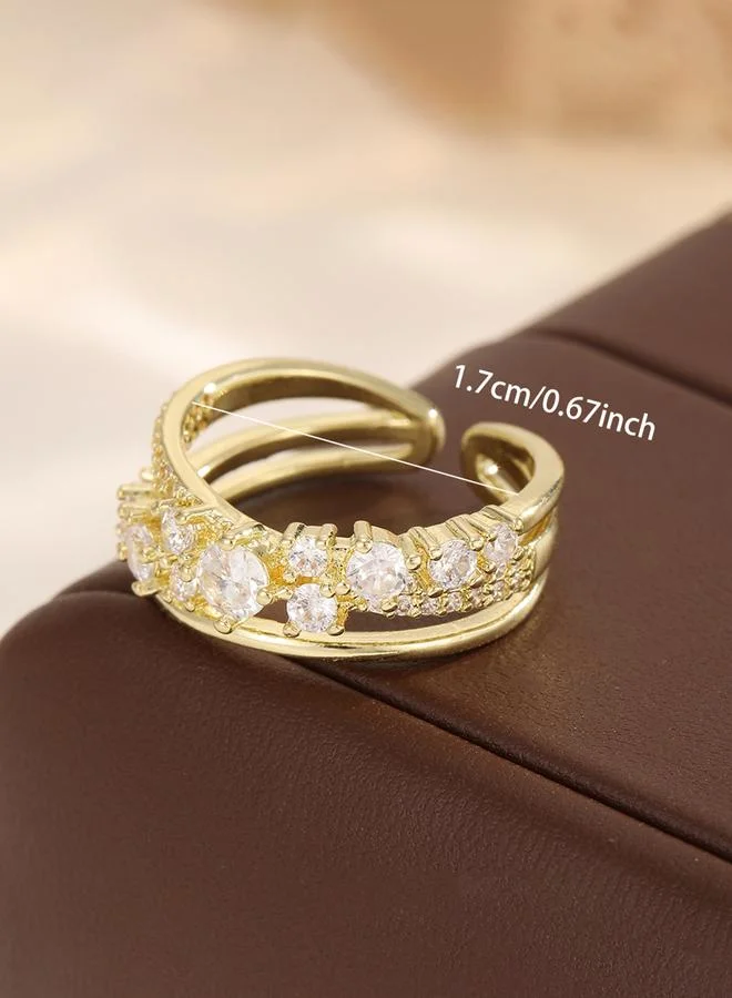 Take Two  Gold Tone Embellished Ring for Women | Best Price UAE