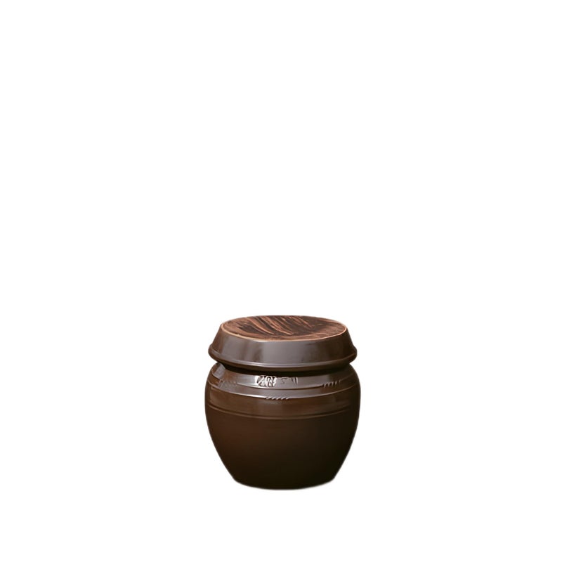BALWOO Earthenware Onggi Korean Traditional Clay Jar Ceramic Canister/Handmade Food Sauce Storage Container for Tea, Coffee Bean, Salt/Breathing Clay Pot Kimchi Fermentation Crock (3L(0.8 gal)) - Image 1