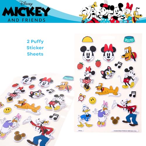 Innovative Designs Disney Mickey Mouse Stickers for Kids - 12 Sheet Mickey Mouse Sticker Book Set With Puffy and Regular Stickers - 1000+ - Mickey & Friends, Minnie, Donald, Daisy, Goofy - Image 2