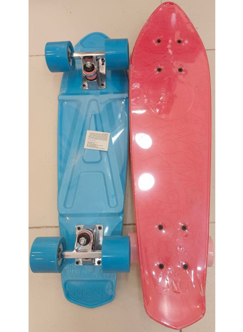 Generic blue plastic skateboard 