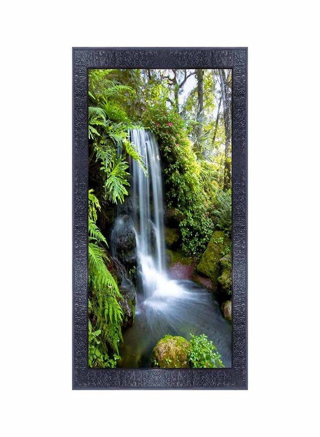 pnf Poster And Frames Vastu Waterfall Landscape Scenery Wooden Photo Frame With Acrylic Sheet | Living Room, Bedroom | Home Decoration | Best Gifting Option (10x14inch Multicolour,Synthetic) 8428 - Image 1