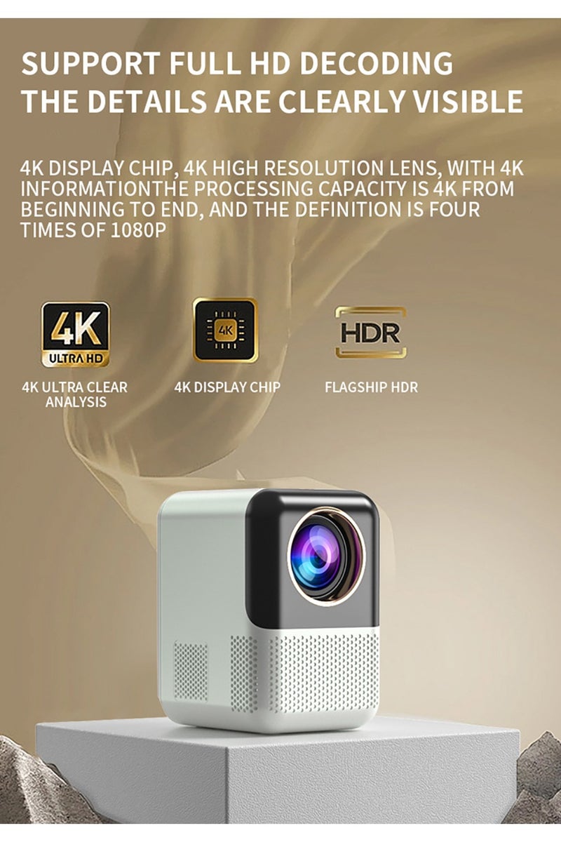 SLG Upgrade Portable Projector 400ANSI 1080P Full HD 5G&2.4G Dual WiFi BT5.0 HIFI Speaker Built-in Android OS - Image 3