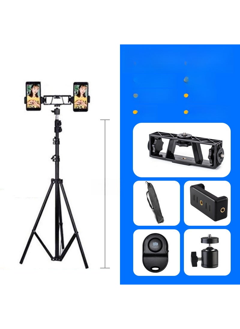 Generic - Manufacturer Wholesale Photo Light Stand Streaming Tripod[1.2 m lamp stand +3 seats + Yuntai +2 word clips + storage bag + Bluetooth]] [1.2 m lamp stand +3 seats + Yuntai +2 word clips + storage bag + Bluetooth]] - Image 1